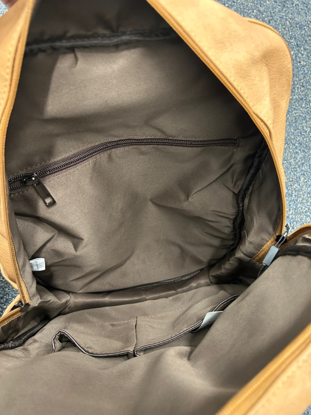 NEW Masintor Tan Leather Backpack - Picture 3 of 6